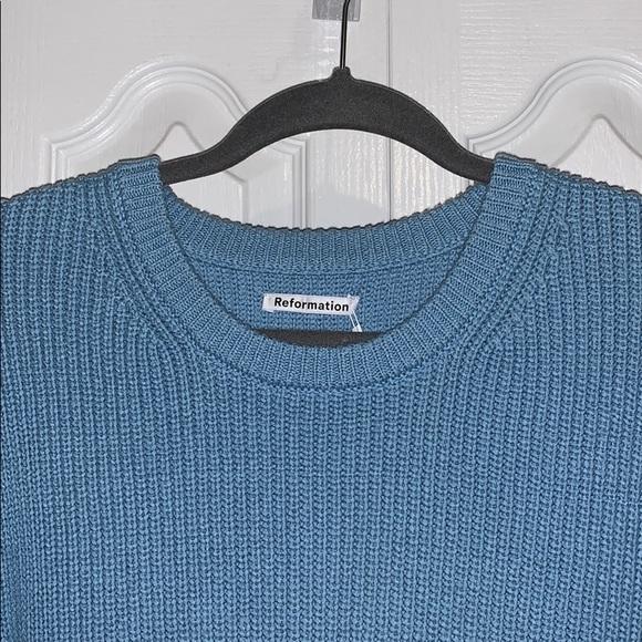 REFORMATION Winnie Sweater in Dusk Blue - Picture 5 of 11